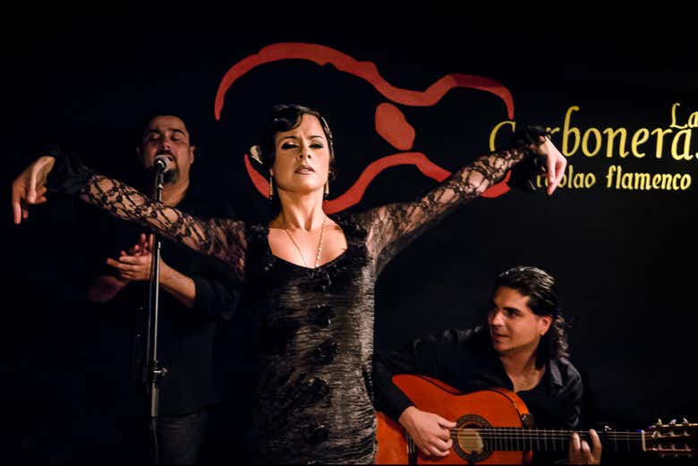 Enjoying a flamenco show at Las Carboneras Tablao