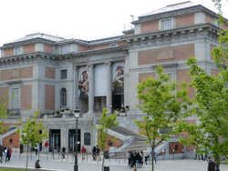 Outside the Prado Museum