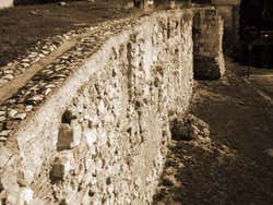 Ruins of the medieval wall of Madrid