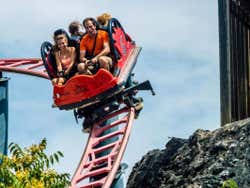 Roller Coaster in the theme park in Madrid