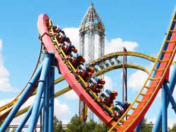Roller coaster at Warner Bros Park
